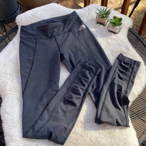 The North Face Leggings Gray Size Extra Small XS Ruched Details